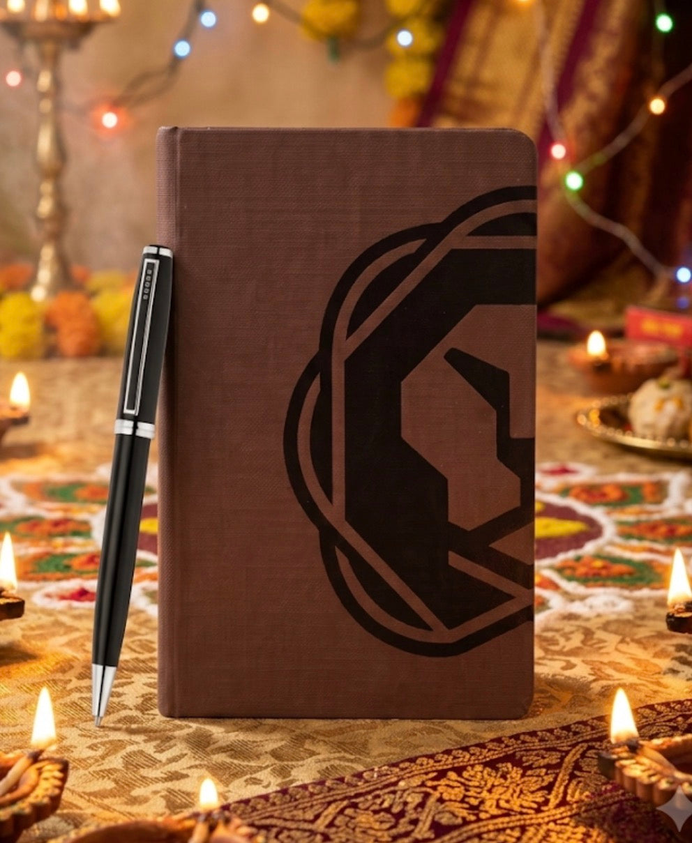 Cross Ashford Glossy Black CT Ballpoint Pen With Small Notebook Gift Set
