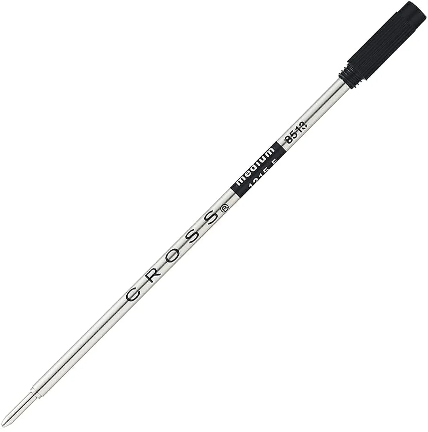 Cross ballpoint pen refill medium point with black cap on white background