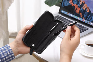 Cross Black Leather Double Pen Case