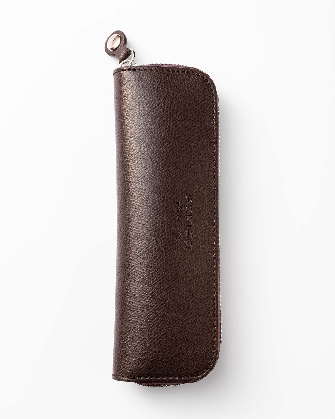 SCRIBO 2 fountain pens genuine leather case with zipper closure PEN PLANET