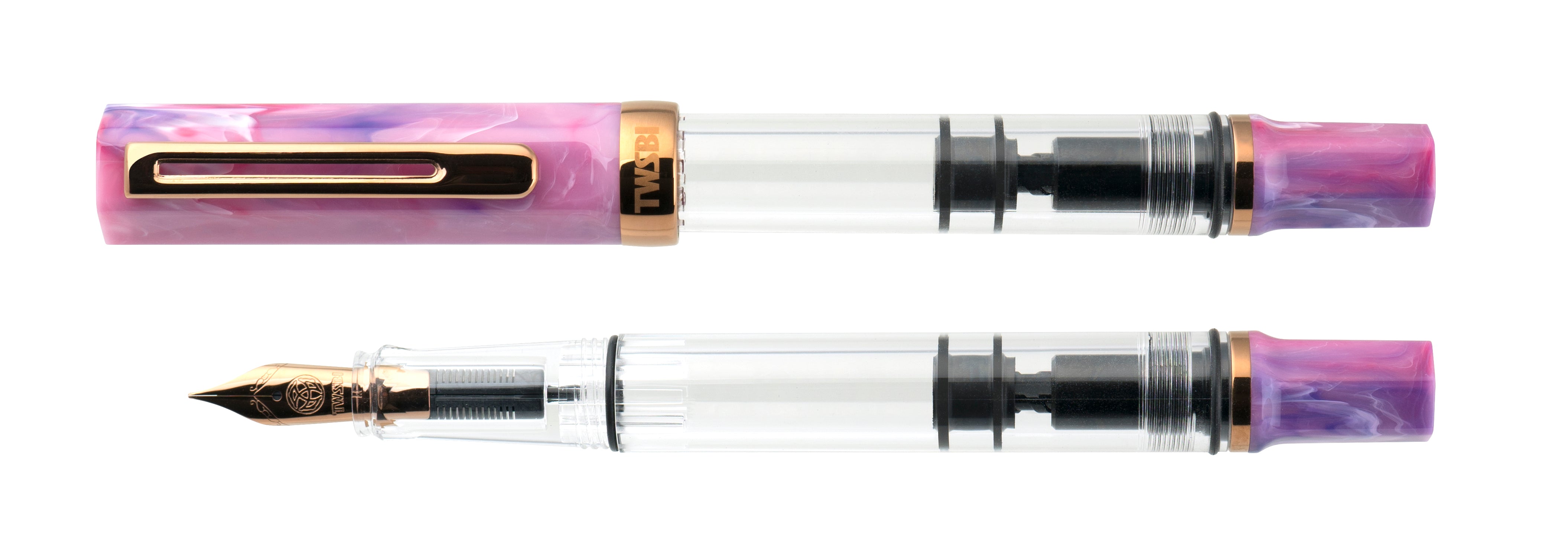 TWSBI ECO Fluorite Purple with Bronze Fountain Pen