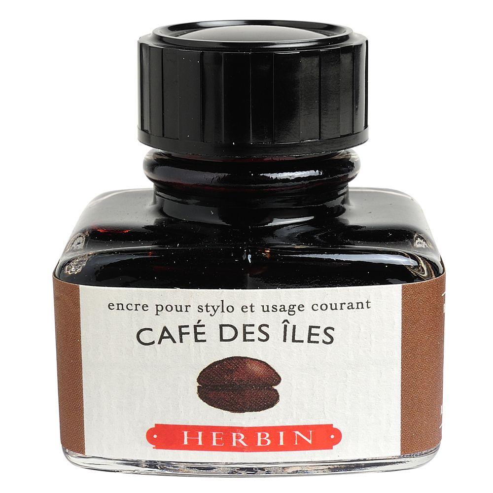 Herbin "D" Ink Bottle Cafe des Iles 30ML 13046T