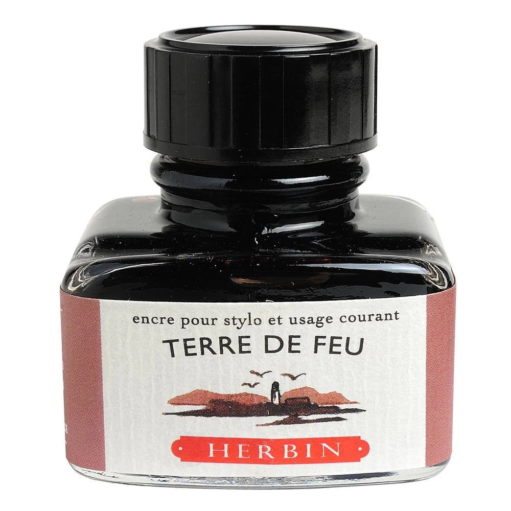 Herbin "D" Ink Bottle Terre de Feu 30ML 13047T