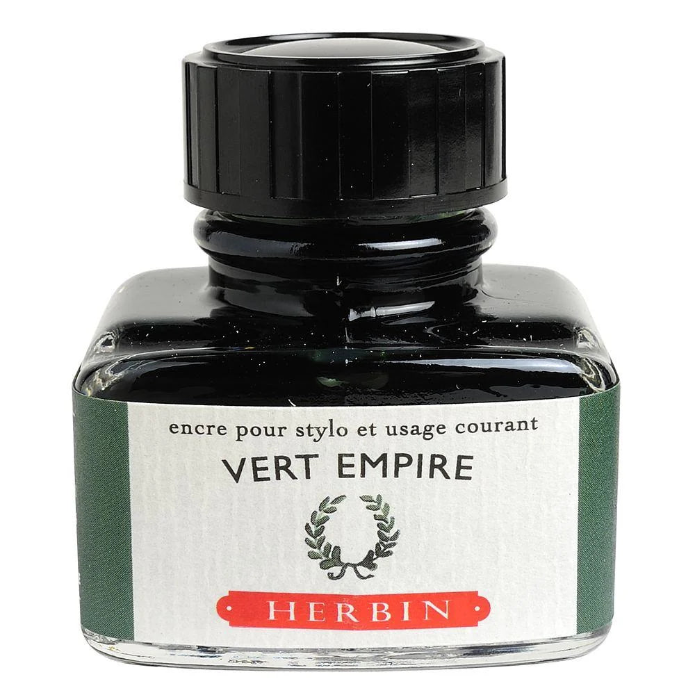 Herbin "D" Ink Bottle Vert Empire 30ML 13039T