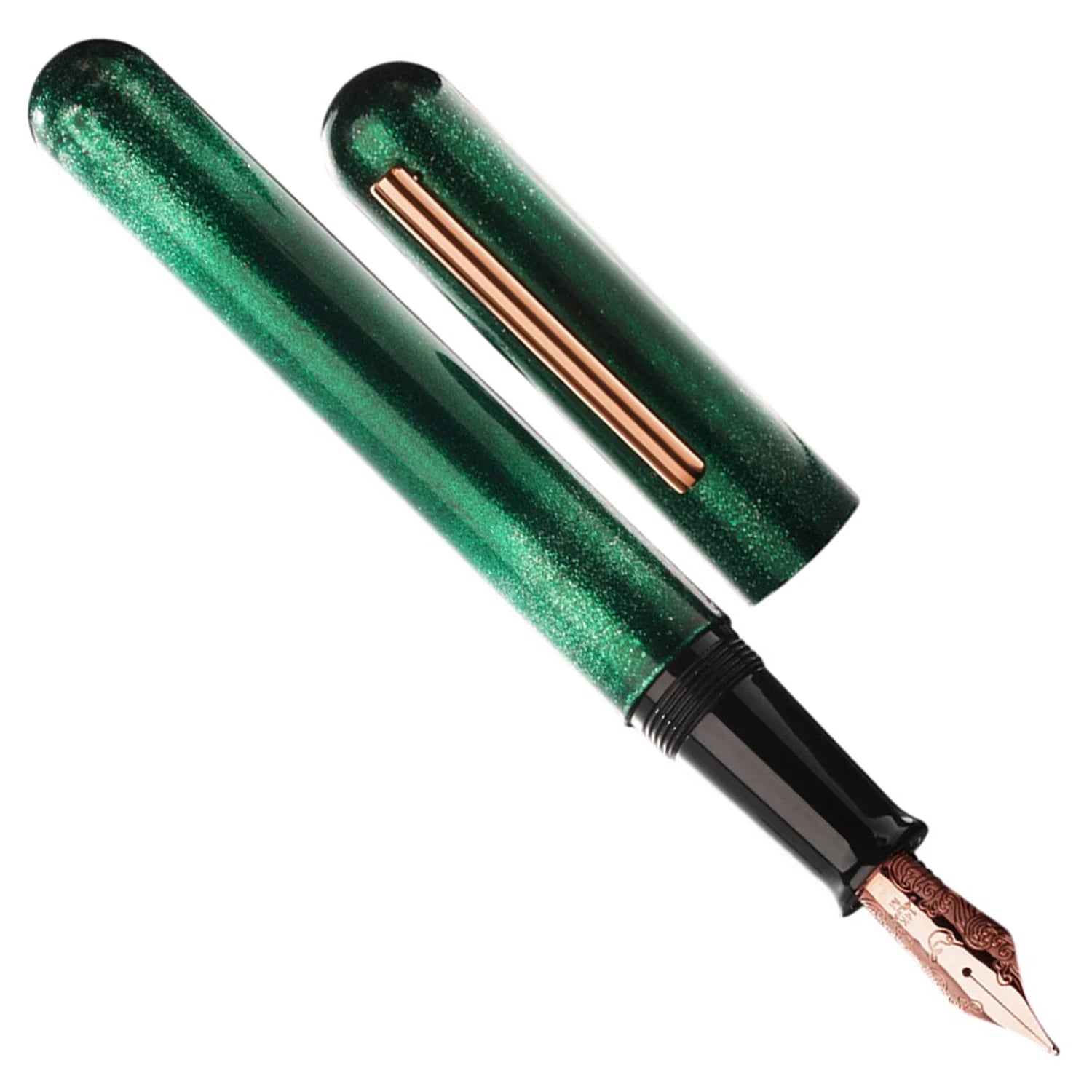 Nahvalur Ikkaku Green Moon Urushi RGT Fountain Pen (Limited Edition)