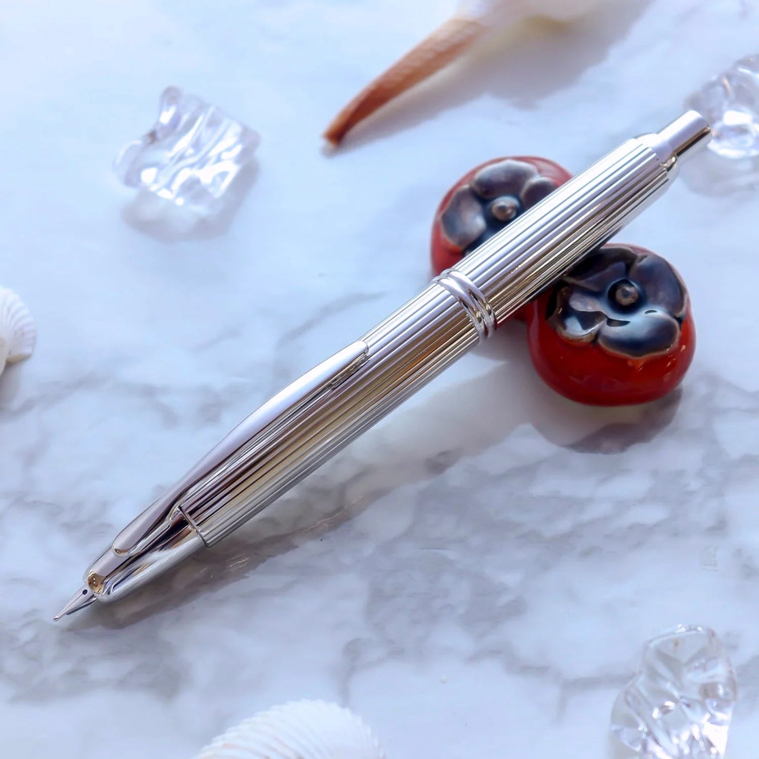 Pilot Capless Stripe Silver CT Fountain Pen