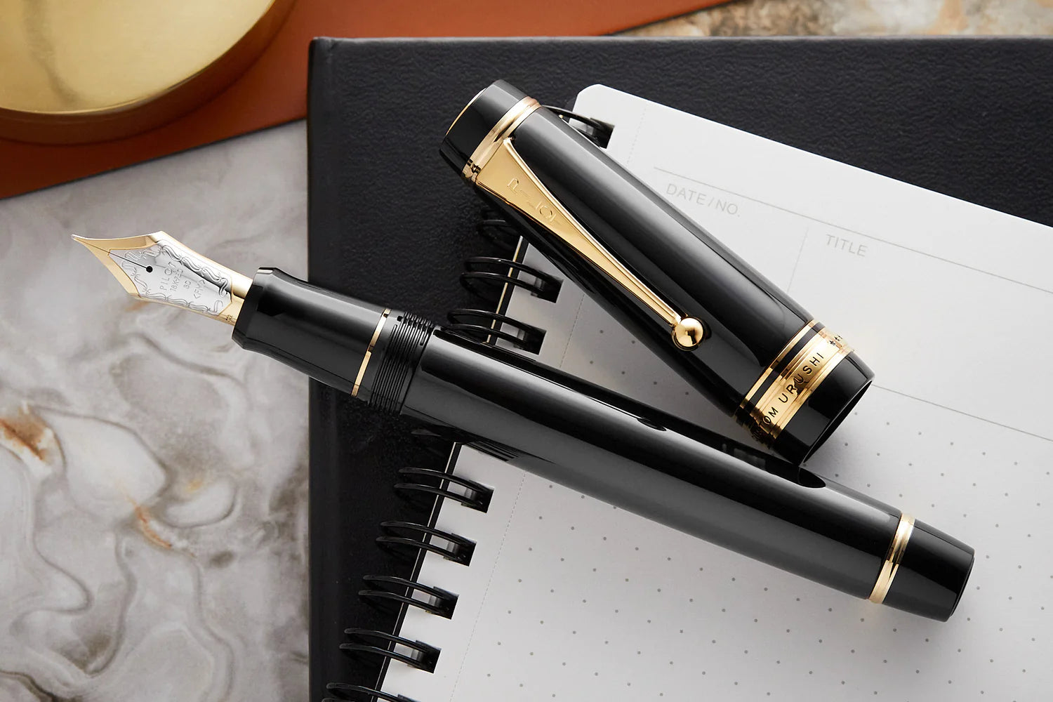 Pilot Custom Urushi Fountain Pen - Black GT