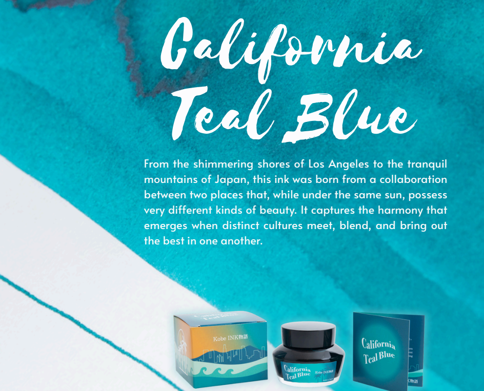 KOBE MONOGATRI TEAL BLUE LIMITED EDITION INK PEN PLANET