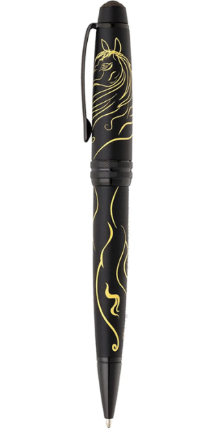 Cross Bailey Zodiac Year of the Horse Matte Black PVD Ballpoint Pen AT0452-26 Special Edition