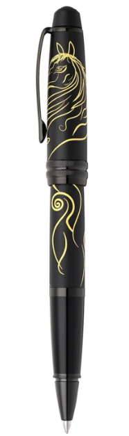 Cross Bailey Zodiac Year of the Horse Matte Black PVD Roller Ball Pen AT0455-26 Special Edition