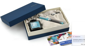Sailor Pro Gear Slim Manyo Fountain Pen Set Moss (Koke/Ayame) 14k Limited Edition