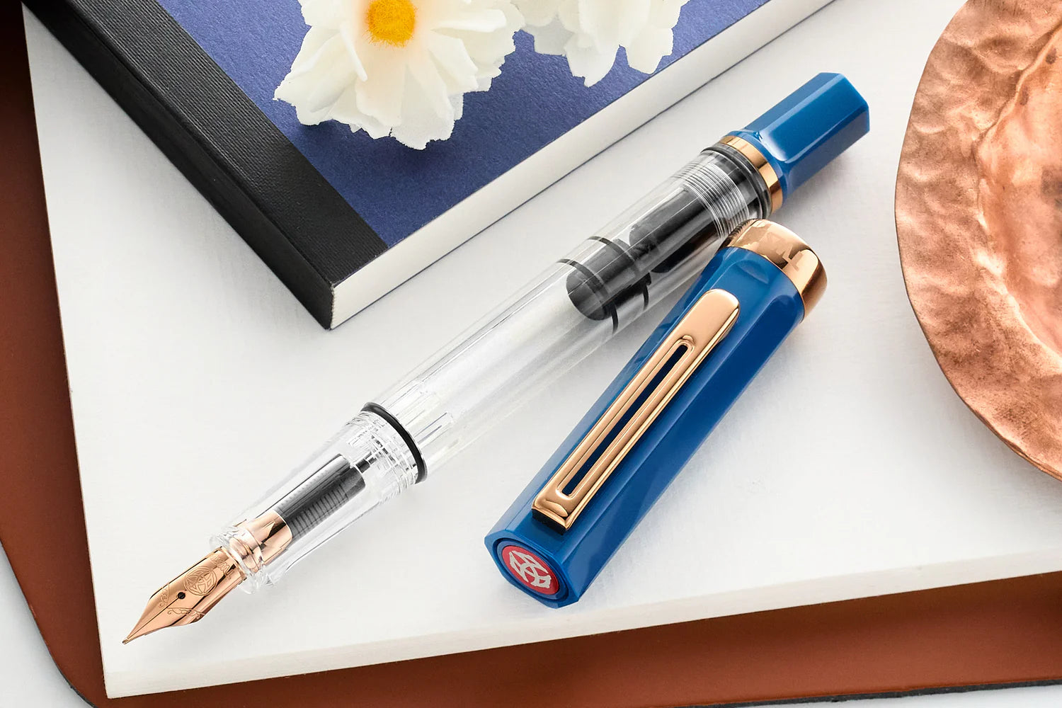 TWSBI ECO Indigo Blue w/ Bronze Trim Fountain Pen