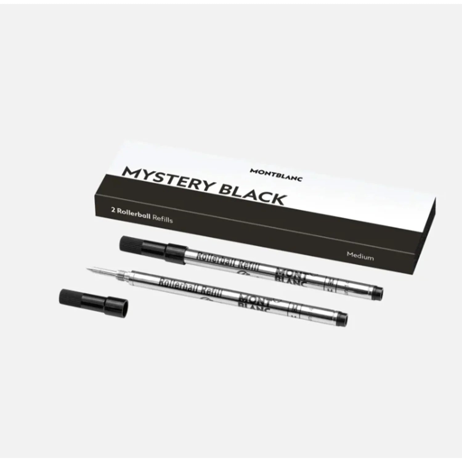 Montblanc 128231 Roller Ball Pen Refill Mystery Black ,Medium Pack of 2