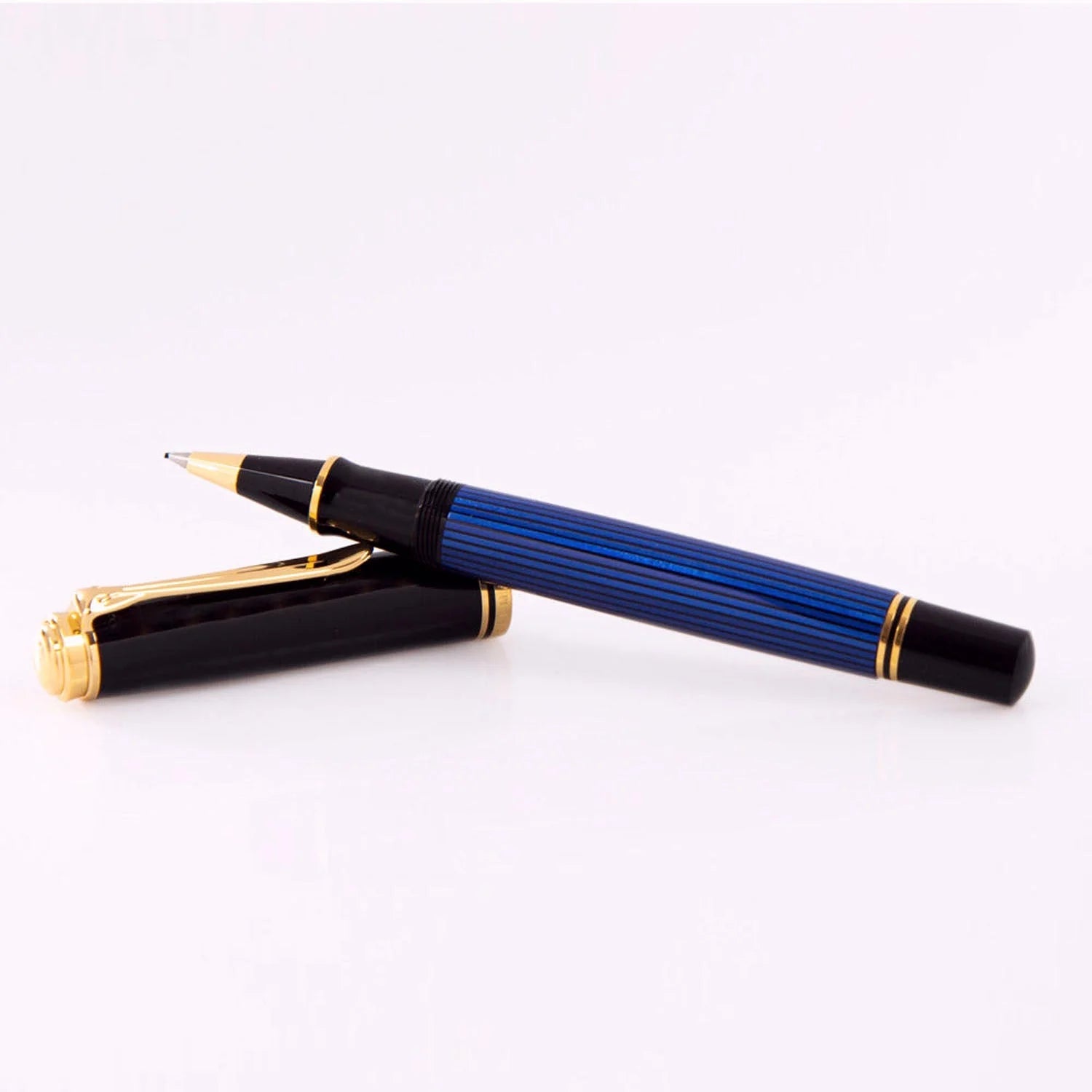 Pelikan Souveran R800 Black/Blue Roller Ball Pen 988006 PEN PLANET
