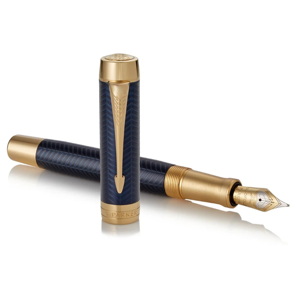 Parker Premium Duofold Prestige Blue Chevron GT Fountain Pen