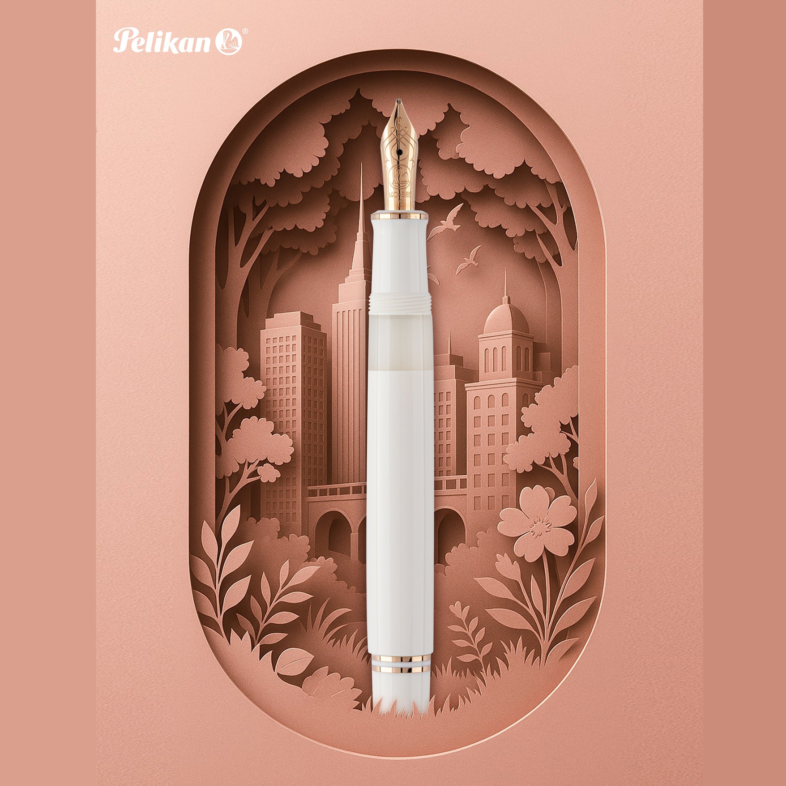 Pelikan Souverän M600 White Rose Gold Special Edition Fountain pen PEN PLANET