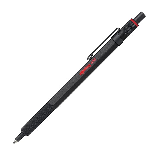 Rotring 600 Series 1.0mm Metal Body Non-Slip Metal Knurled Grip Ball Pen