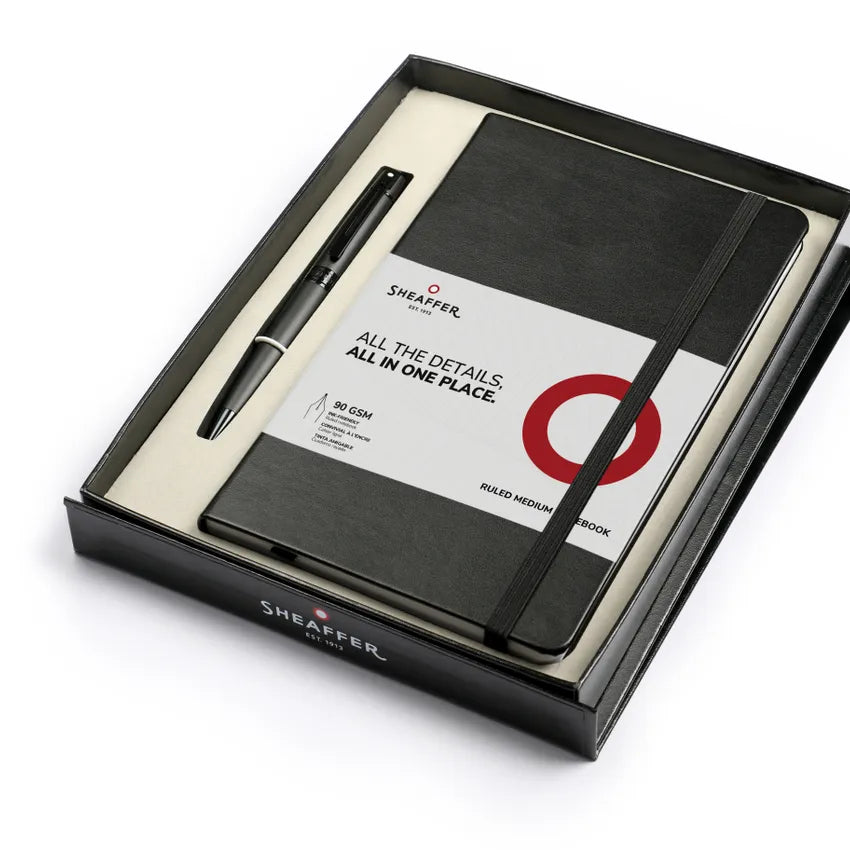 Sheaffer 300 Ball Pen With Notebook Gift Set