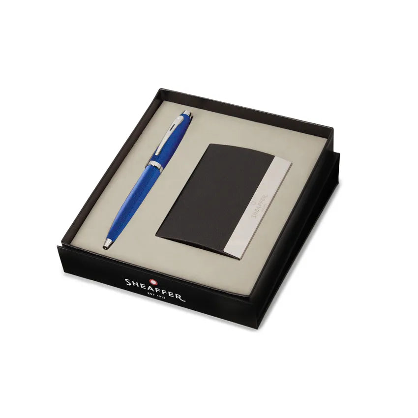 Sheaffer Ballpoint Pen with Business Card Holder Gift Set