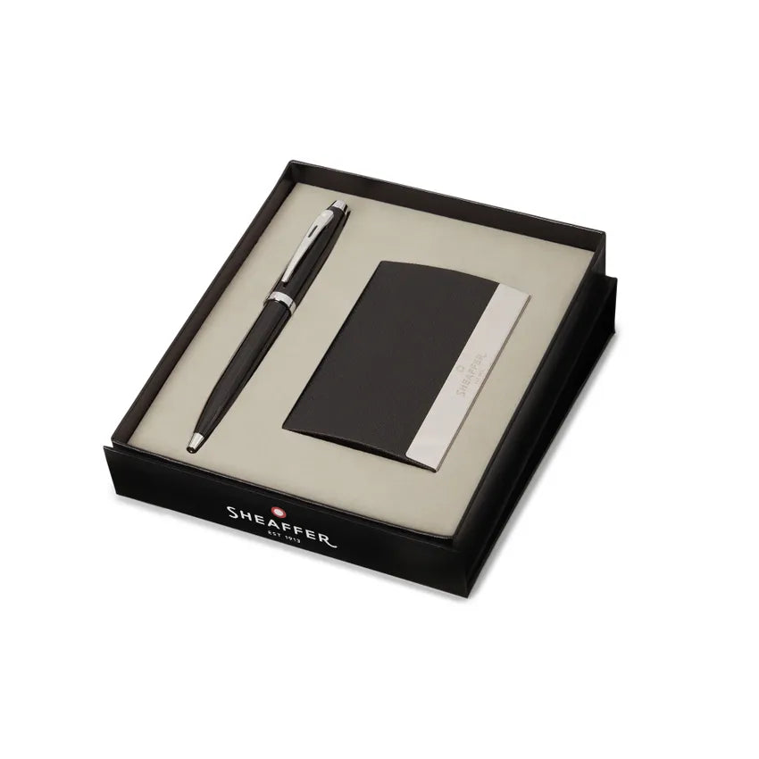Sheaffer Ballpoint Pen with Business Card Holder Gift Set