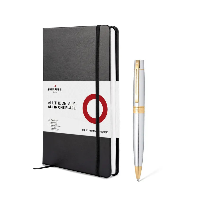 Sheaffer 300 Ball Pen With Notebook Gift Set