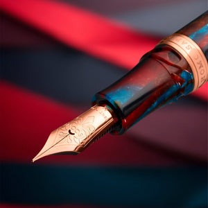 Visconti Homo Sapiens Legacy Blue and Red Celluloid LE Fountain pen PEN PLANET