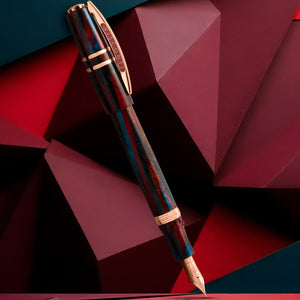 Visconti Homo Sapiens Legacy Blue and Red Celluloid LE Fountain pen PEN PLANET