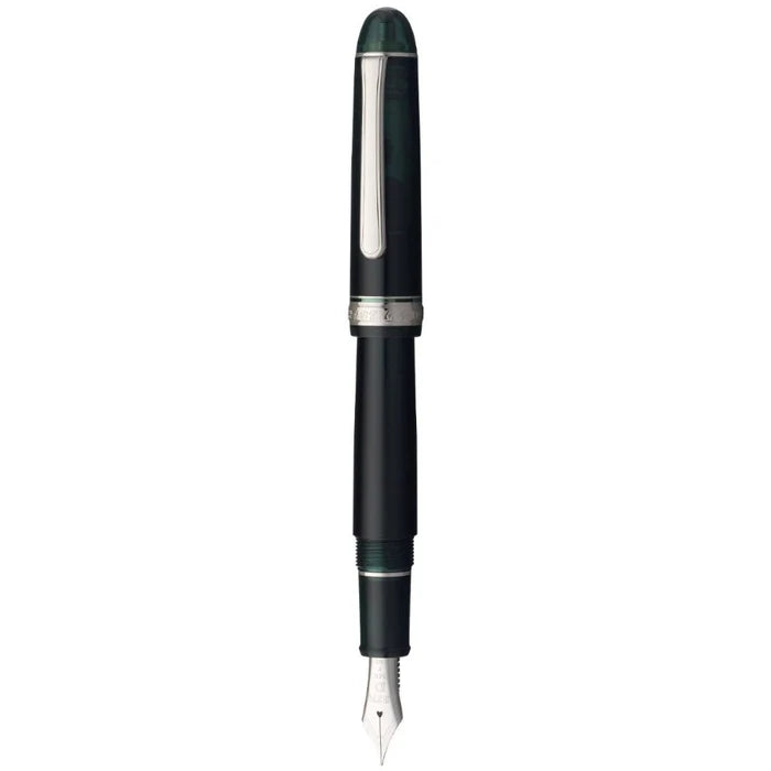  Platinum 3776 Century Laurel Green Fountain Pen with Silver Trim