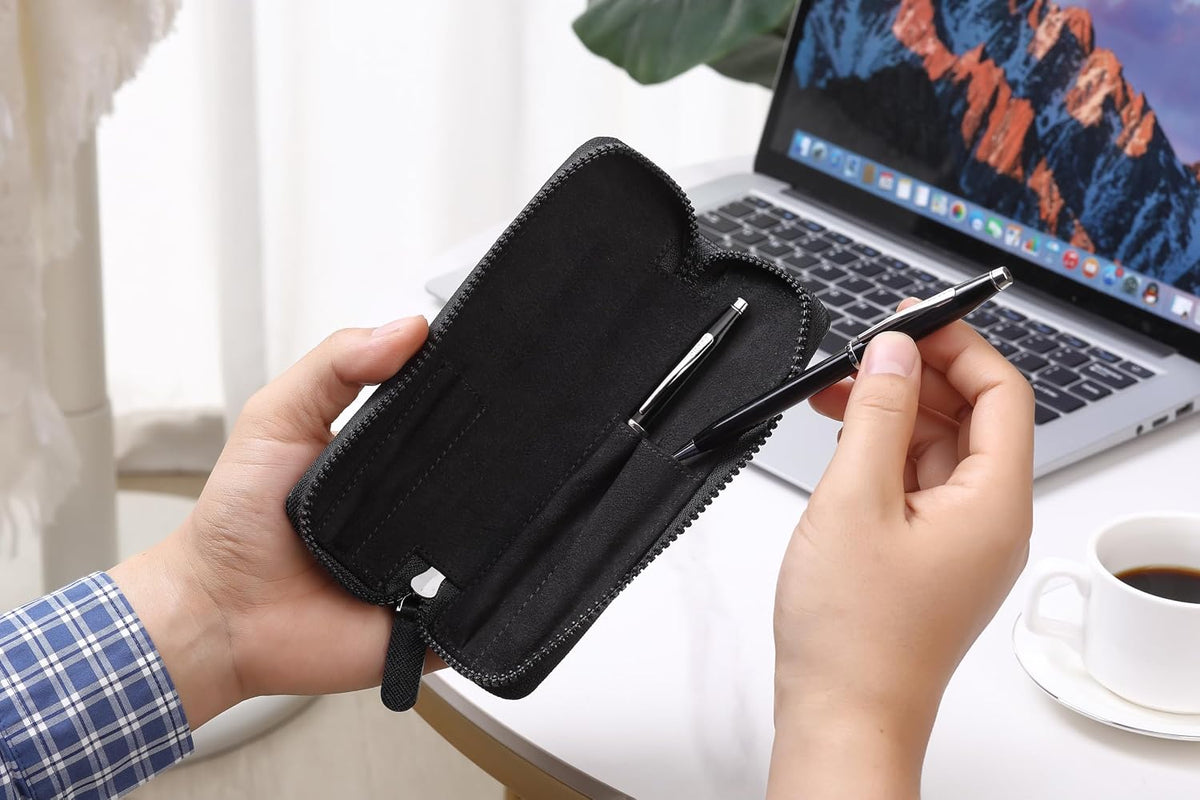 Cross Black Leather Double Pen Case 
