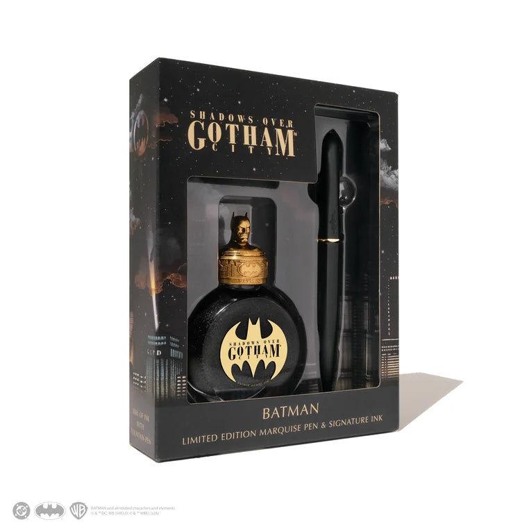 Ferris Wheel Press Batman Edition Marquise Fountain Pen & Ink Set – Batman (Special Edition)