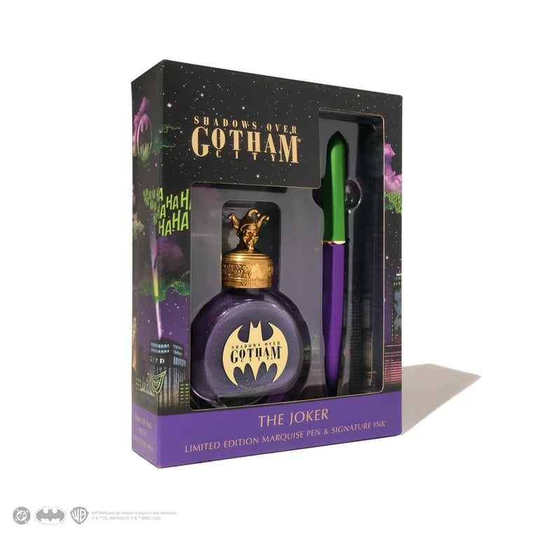 Ferris Wheel Press Batman Edition Marquise Fountain Pen & Ink Set – Joker (Special Edition)