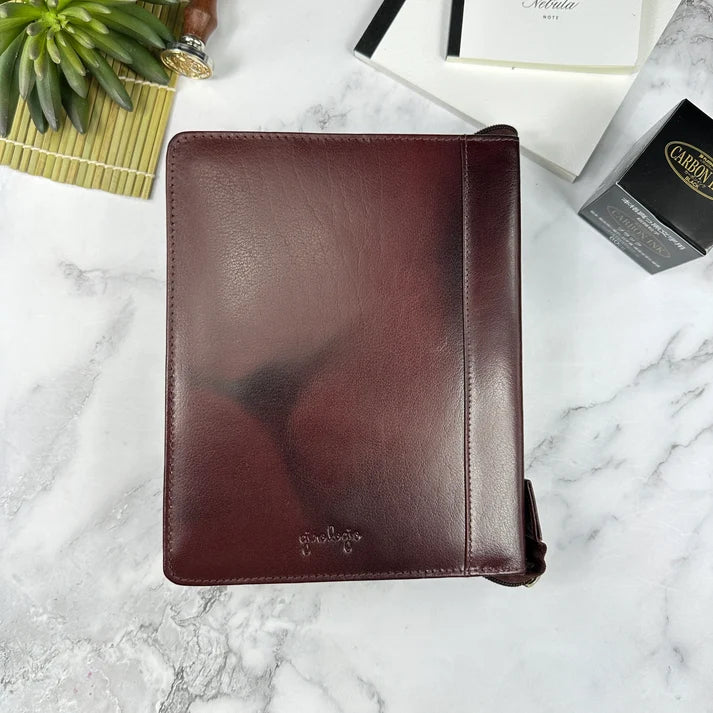 Girologio 24 Zip Pen Case brown color
