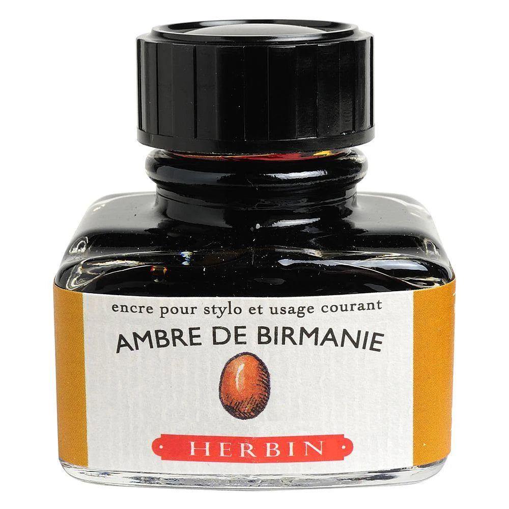 Herbin "D" Ink Bottle Ambre de Birmanie 30ML 13041T