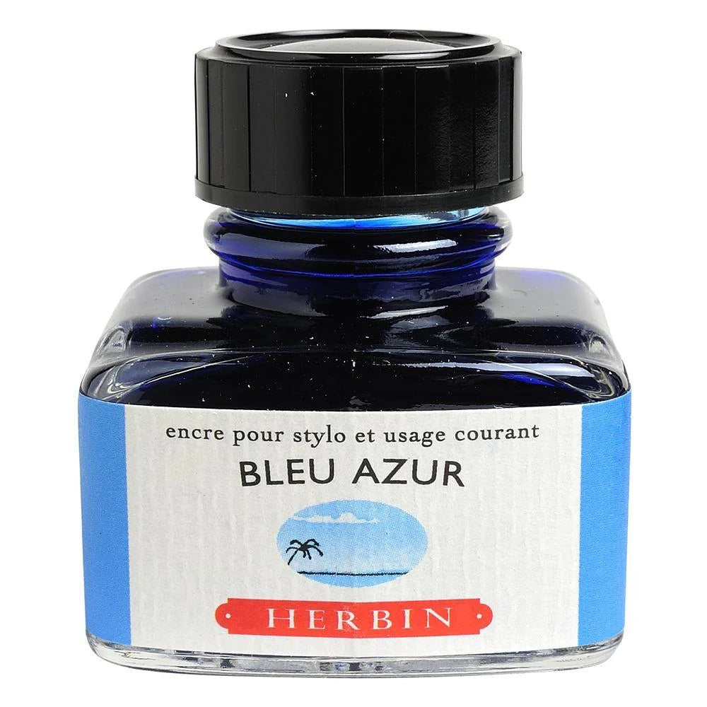 Herbin "D" Ink Bottle Bleu Azur 30ML 13012T