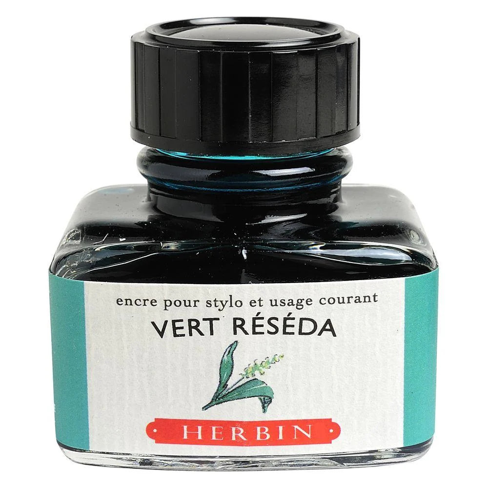 Herbin "D" Ink Bottle Vert Reseda 30ML 13038
