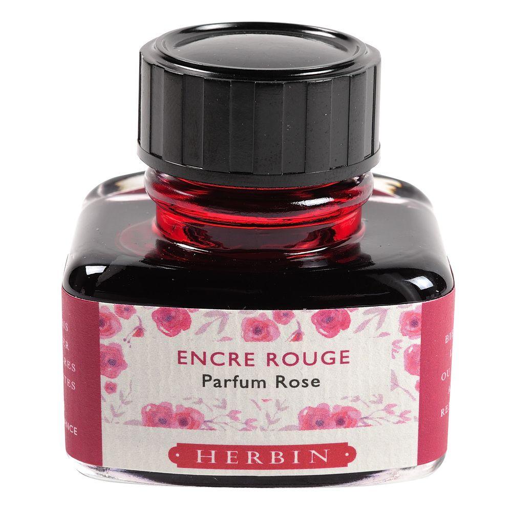 Herbin Perfumed Ink Bottle Red/Rose 30ML 13768T