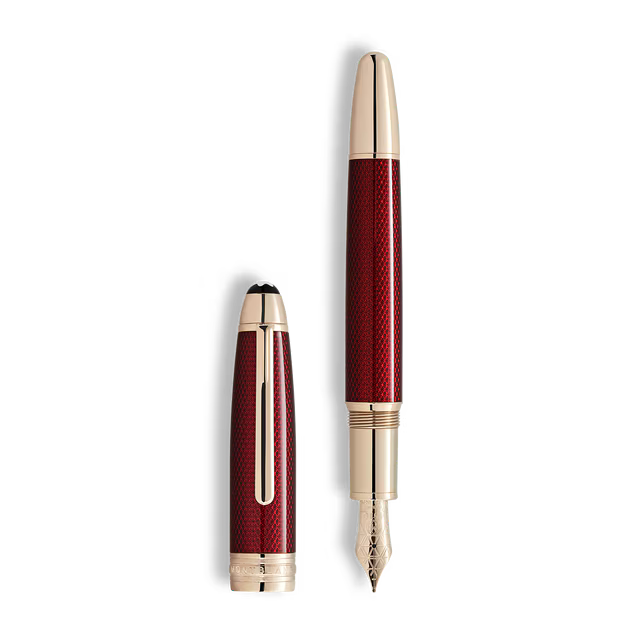 Montblanc Red MEISTERSTUCK Solitaire Golden Hour Fountain Pen