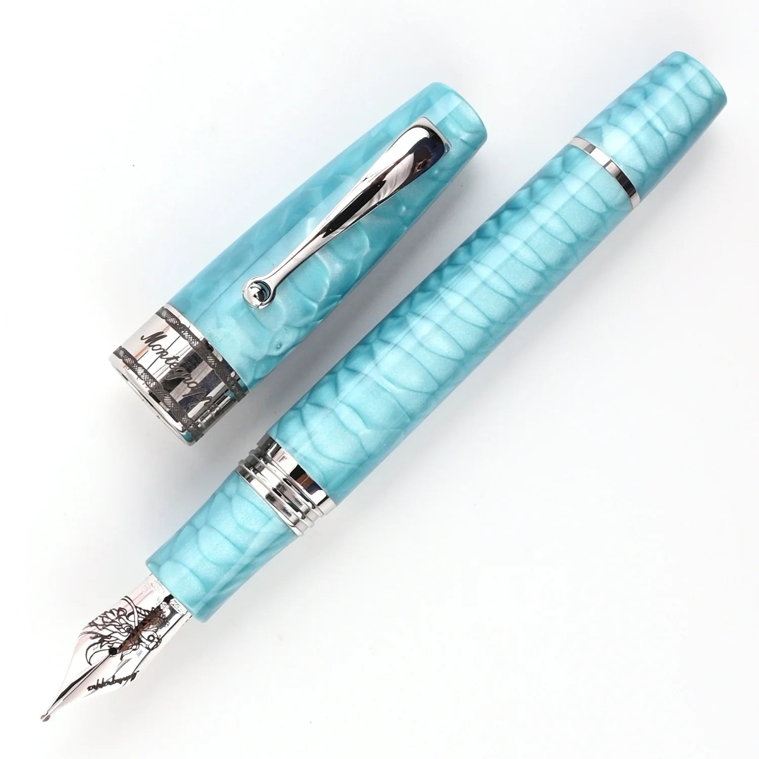Montegrappa Regal Year of the Dragon Fountain Pen - Laguna Blue (Limited Edition) 
