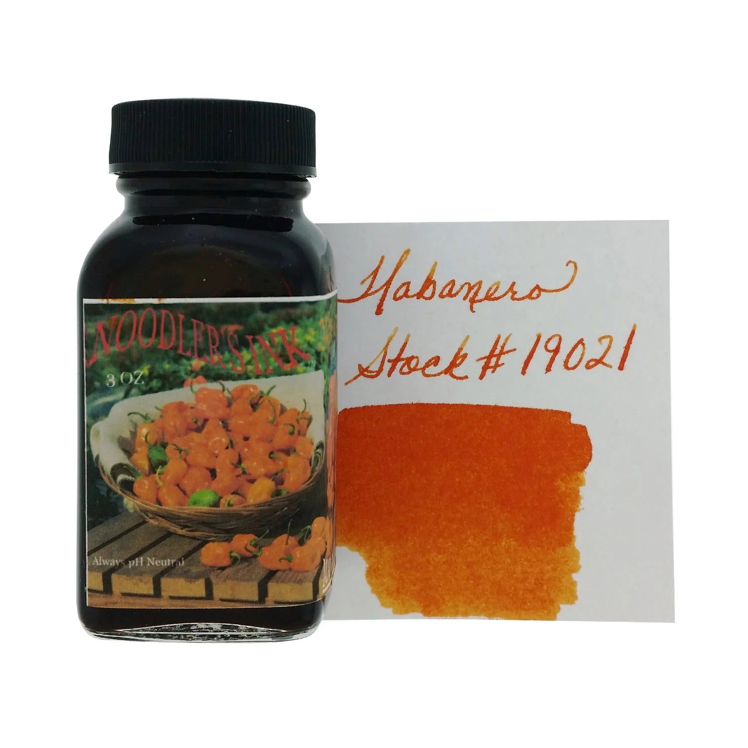 Noodler's 19021 Habanero Ink Bottle, Orange - 88ml 