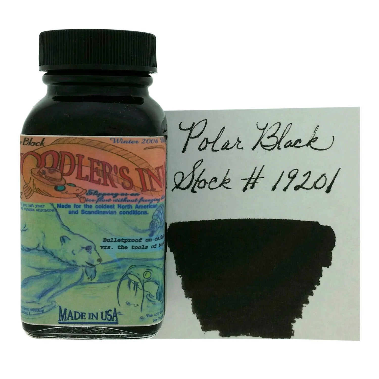 Noodler's 19201 Polar Black Ink Bottle, Black - 88ml 