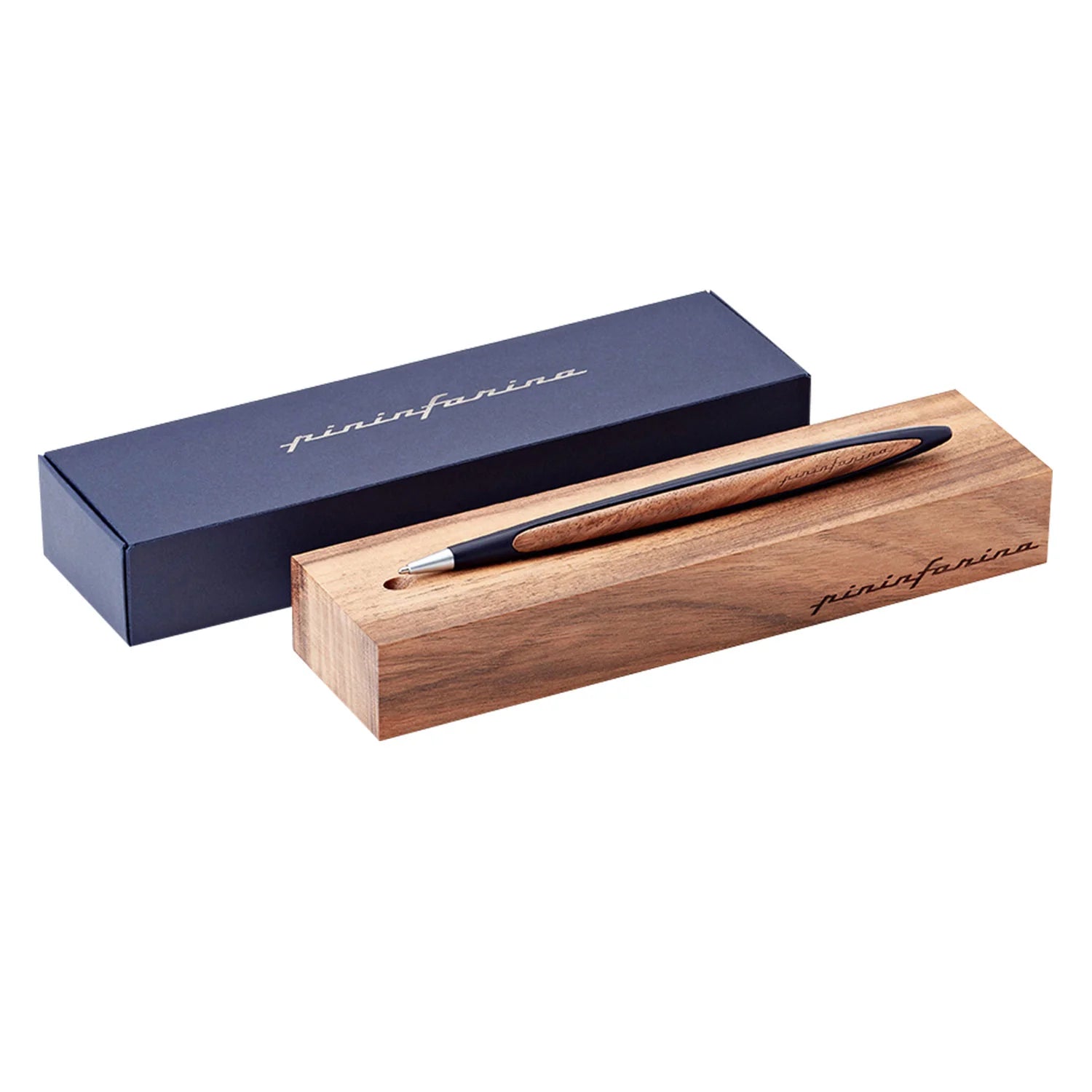 Pininfarina Segno Cambiano Walnut Edition Ball Pen - Blue 