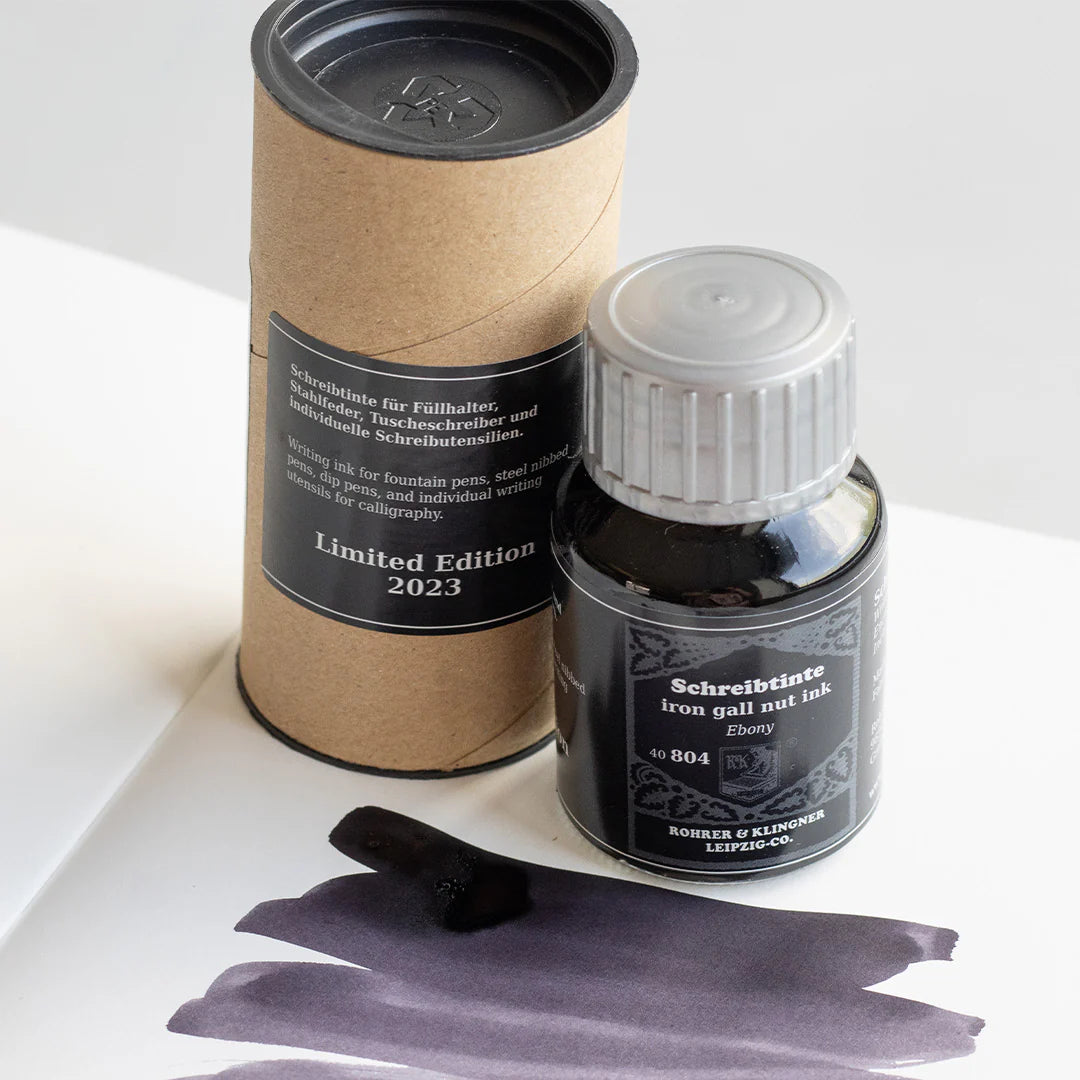 Rohrer & Klingner Iron Gall Nut Limited Edition Ink Bottle 50ml Ebony Black 
