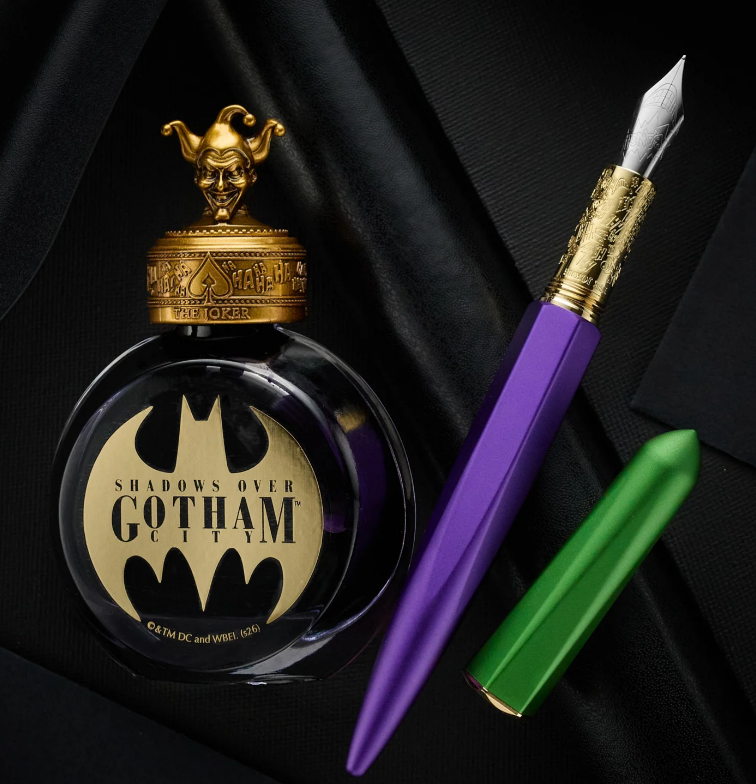 Ferris Wheel Press Batman Edition Marquise Fountain Pen & Ink Set – Joker (Special Edition)