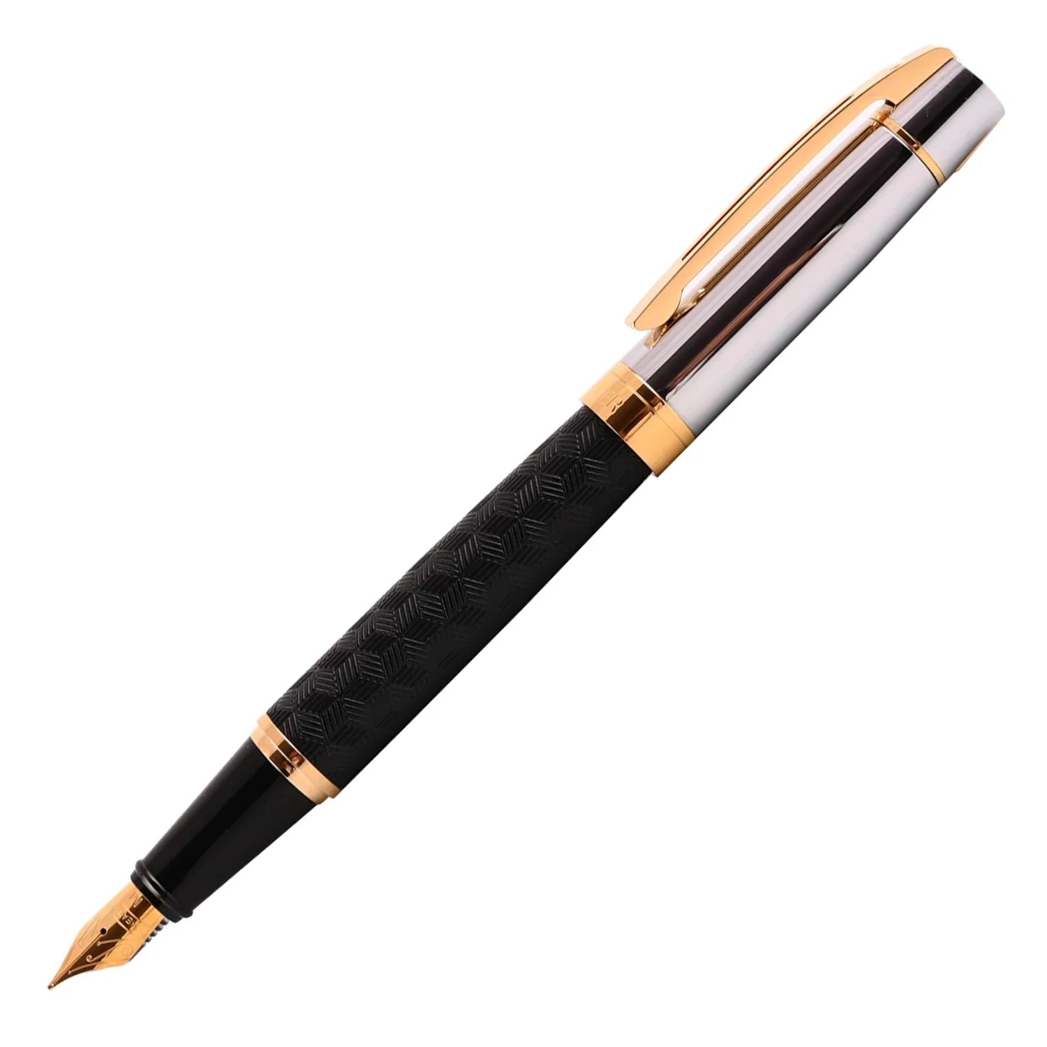 Sheaffer 300 Engraved Black & Chrome GT Fountain Pen