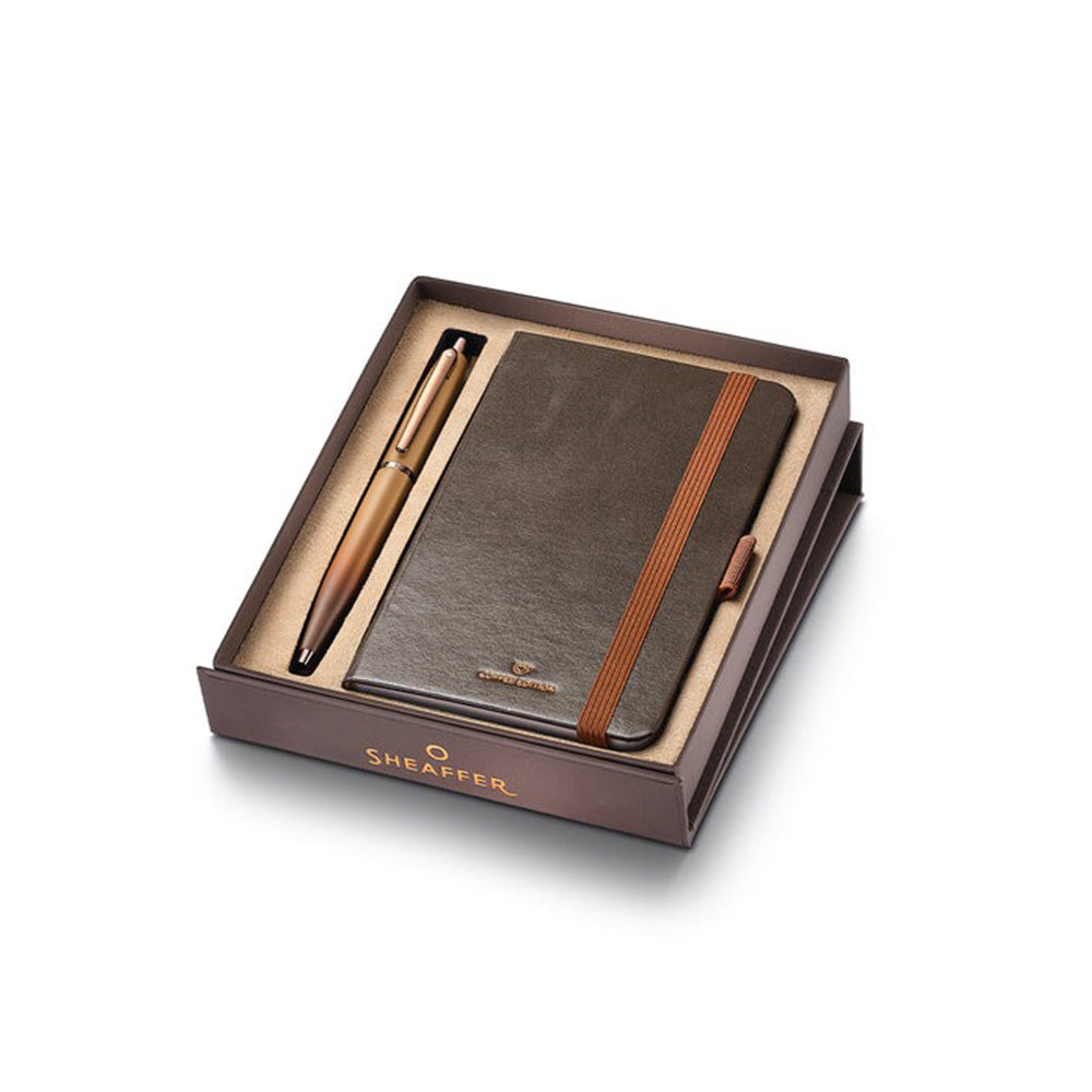 Sheaffer Giftset VFM 9428 Coffee Edition Matt Brown With Coffee Small Notebook