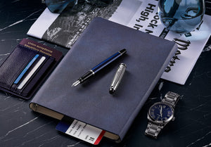 Waterman Expert Deluxe Metallic Blue Stone Fountain Pen